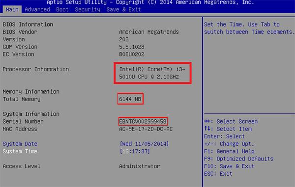 Kiểm tra BIOS có nhận RAM không?