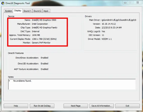 Dấu Hiệu Nhận Biết và Khắc Phục Lỗi Card Màn Hình Laptop 4 Kiểm tra thông tin card màn hình