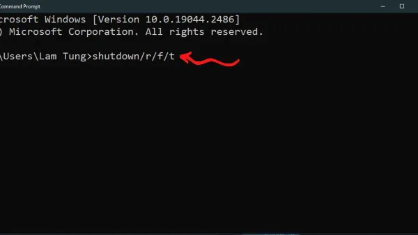 Lệnh restart trong CMD