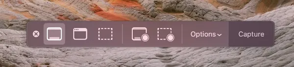   Giao diện ứng dụng Screenshot trên macOS