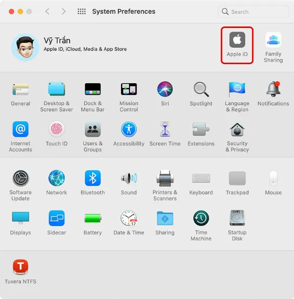 Cách xóa máy Mac chạy chip M1 2   Giao diện Tùy chọn hệ thống trên macOS, hướng dẫn người dùng truy cập để đăng xuất iCloud.