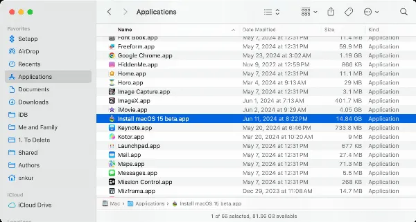 Cách cài macOS 15 Sequoia trên phân vùng khác của máy Mac 3 alt_3: Mở trình cài đặt macOS Sequoia