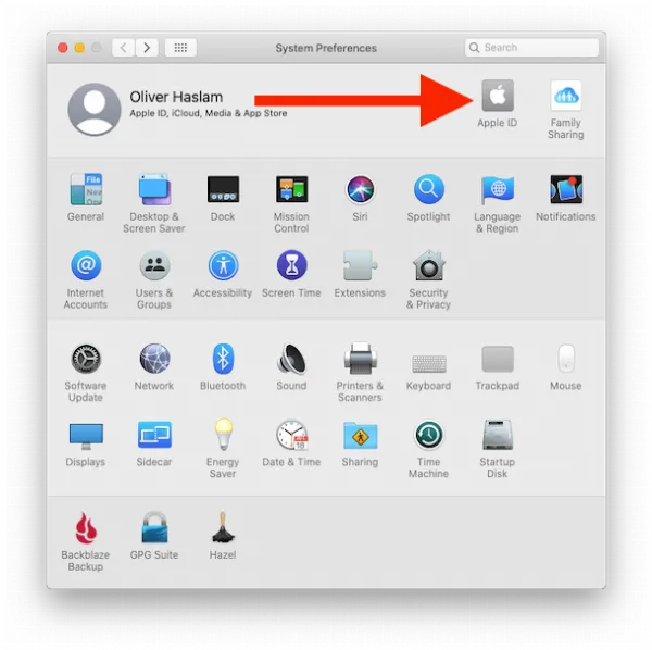 Cài đặt ID Apple trên macOS