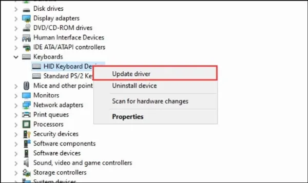 Cập Nhật Driver Bàn Phím Bước 3