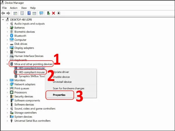 Cập nhật driver bàn phím laptop trong Device Manager