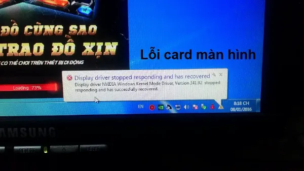 Card màn hình laptop bị lỗi