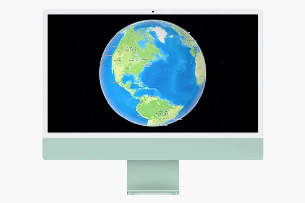 Chế độ xem 3D chi tiết trong ứng dụng Maps trên macOS Monterey