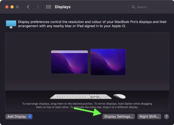Chọn Cài đặt Màn hình trong Tùy chọn Hệ thống