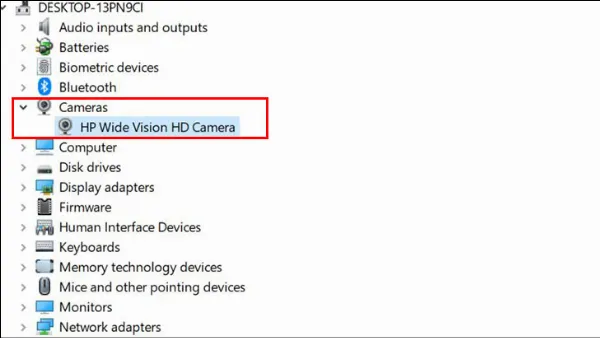 Chọn Properties trong Device Manager