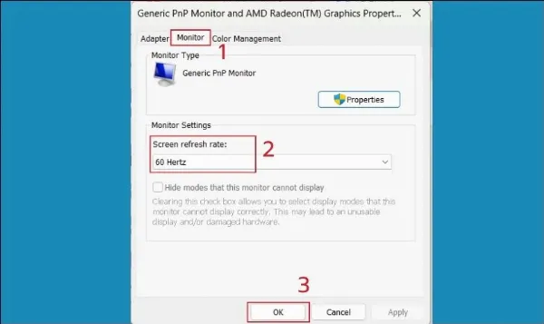 Chọn tần số quét phù hợp