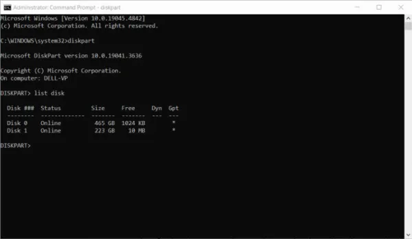 Cách Khắc Phục Lỗi "Missing Operating System" Trên Laptop 6 command prompt diskpart 690x400 20b671e1