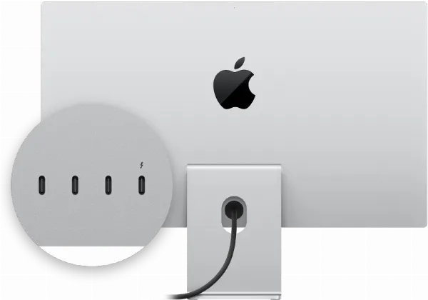 So sánh thông số Apple Studio Display với Samsung ViewFinity S9 3 cong ket noi cua studio display 93bec7e6