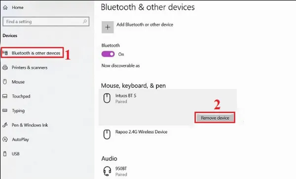 Do đang ghép nối với quá nhiều thiết bị