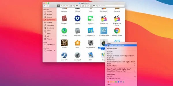Đóng trình cài đặt macOS Big Sur sau khi tải về