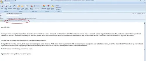 Email giả mạo từ người dùng để phát tán mã độc qua thư điện tử
