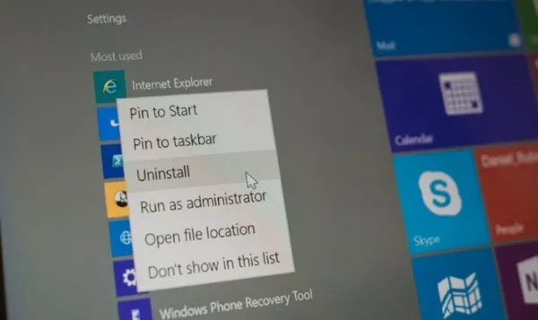 Gỡ bỏ phần mềm