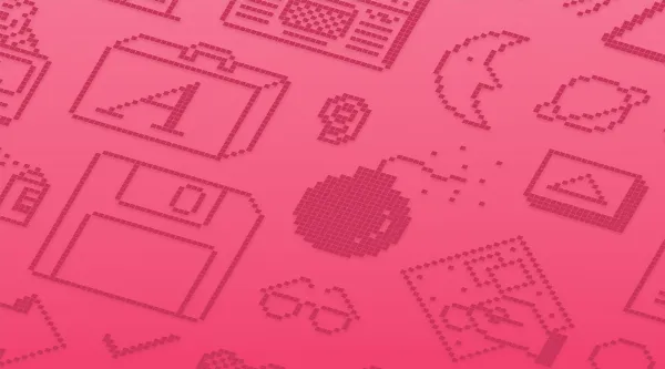 Hình nền macOS Sequoia 1984 Macintosh màu xanh lá phiên bản tối