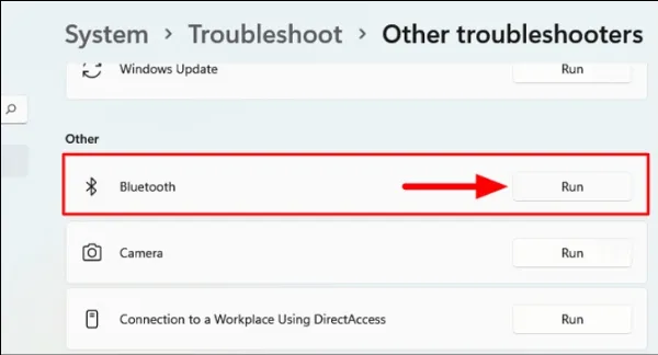 Khởi động trình kiểm tra lỗi Troubleshooter để khắc phục lỗi kết nối laptop với loa bluetooth