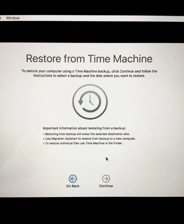 Cách hạ cấp macOS 12 beta xuống macOS Big Sur 3 Khôi phục từ Time Machine