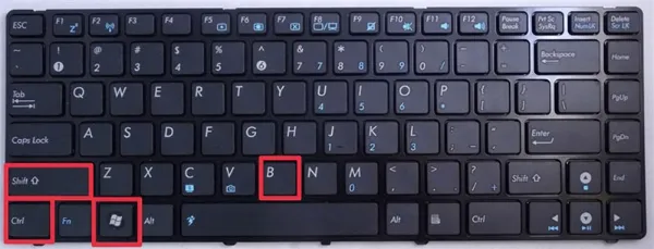 Laptop bị treo - Sử dụng tổ hợp phím Windows + Ctrl + Shift + B