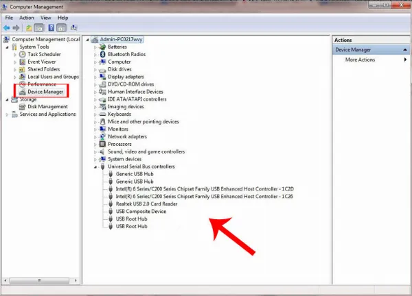 Laptop không nhận máy in qua cổng USB do lỗi driver USB