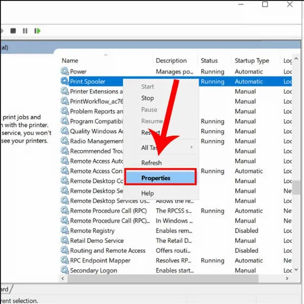 Laptop không nhận máy in qua cổng USB do lỗi service Print Spooler