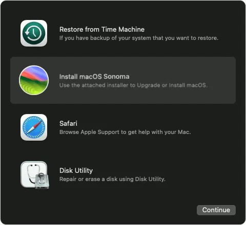Cách cài macOS Sequoia trên máy Mac không được hỗ trợ 12 macos sonoma installer main window 90724368