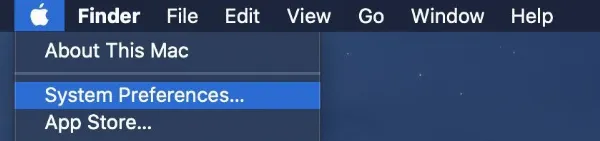 Mở System Preferences trên macOS