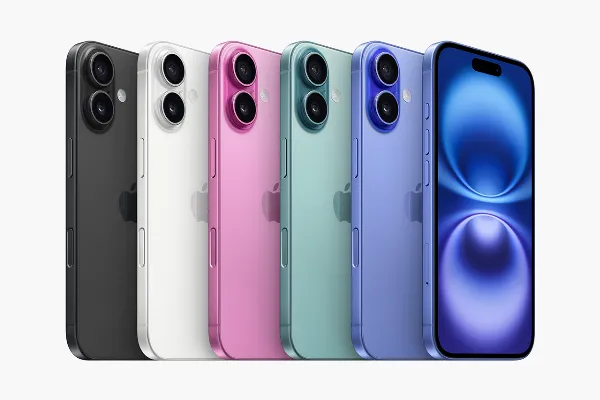 Mô tả: iPhone 16 với thiết kế cụm camera dọc dạng viên thuốc, mang lại vẻ ngoài hiện đại và hỗ trợ quay video không gian