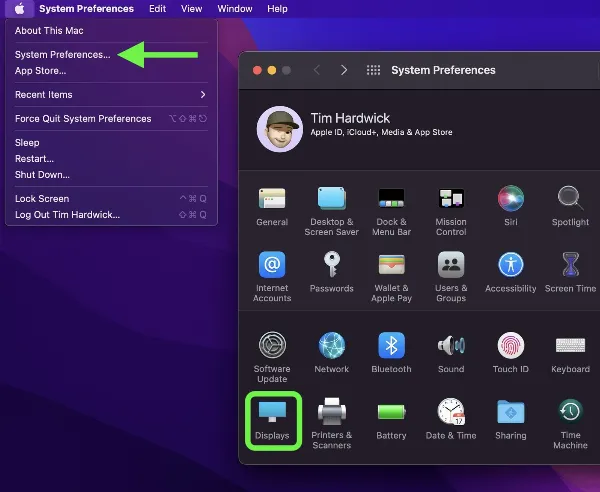 Mở Tùy chọn Hệ thống trên Mac