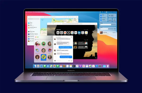 Một chiếc MacBook Pro đang chạy macOS Big Sur