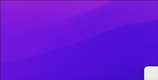 Ô vuông nhỏ xuất hiện ở góc dưới bên phải màn hình khi di chuột vào trong macOS Monterey