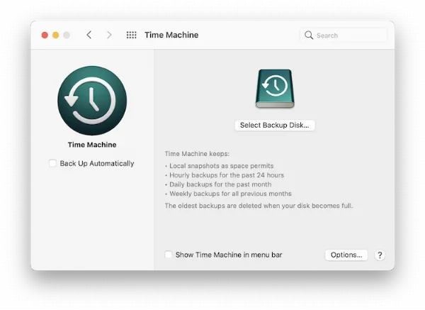 Sao lưu Time Machine để bảo vệ dữ liệu quan trọng trên máy Mac