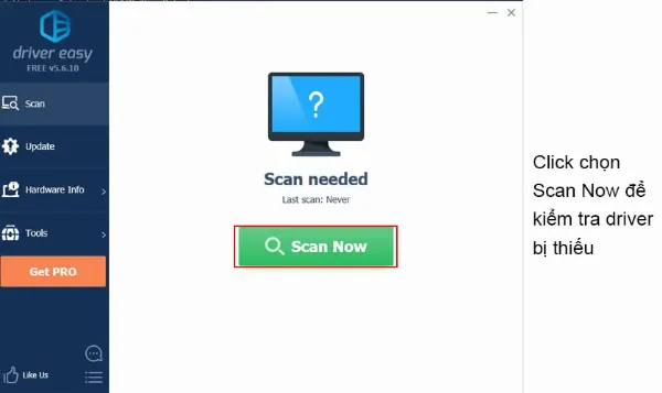 Sử dụng phần mềm Driver Easy