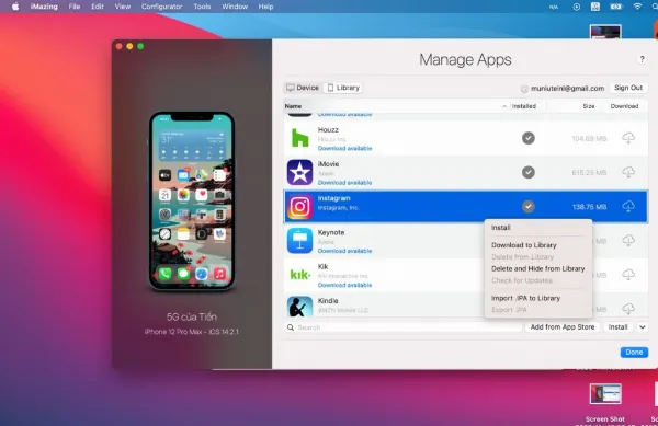 tải ứng dụng về thư viện imazing