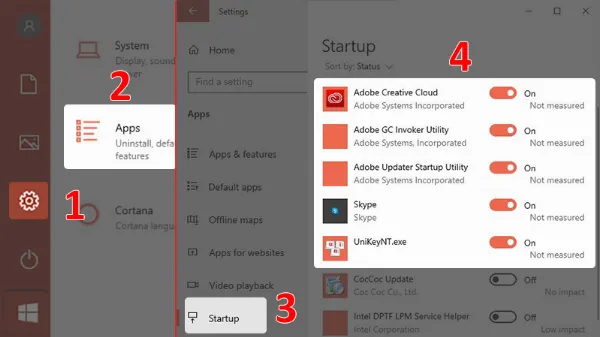 Tắt ứng dụng khởi động cùng Windows