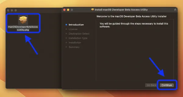 Tiến hành cài đặt macOS Ventura Beta