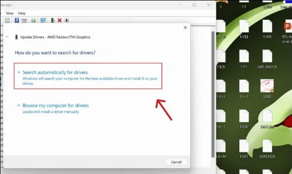 Tìm kiếm driver tự động