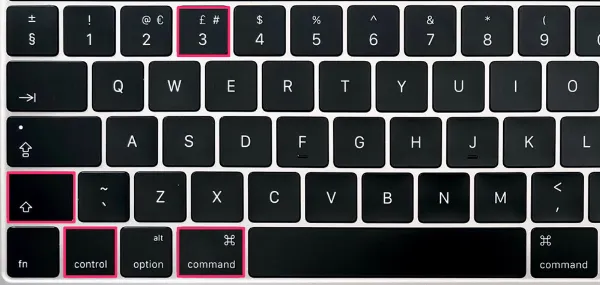 Tổ hợp phím Command + Control + Shift + 3 để chụp toàn màn hình Macbook lưu vào clipboard
