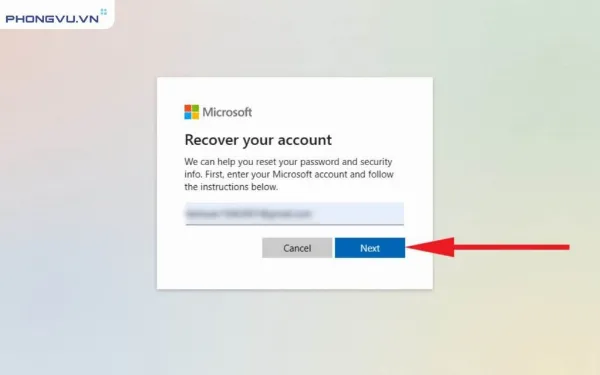 Truy cập trang web và nhập thông tin tài khoản Microsoft