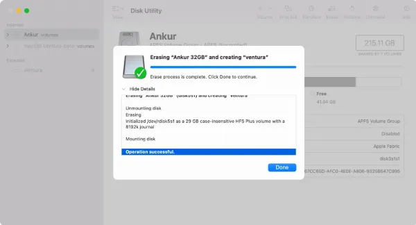 Cách tạo USB cài đặt macOS Ventura có thể khởi động 4 usb pen drive successfully formatted to become macos bootable installer 1024x553 dfaa323c