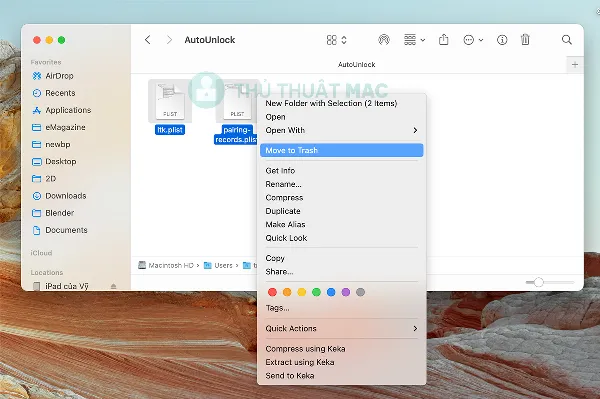 Xóa Các Tệp Trong Thư Mục AutoUnlock