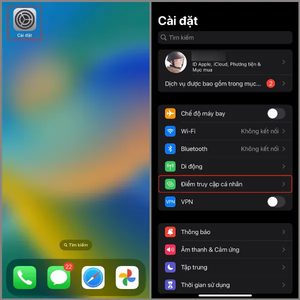 Cách phát 3G, 4G, 5G trên iPhone cực đơn giản, giúp bạn có thể chia sẻ internet với các thiết bị khác 1 2 a100