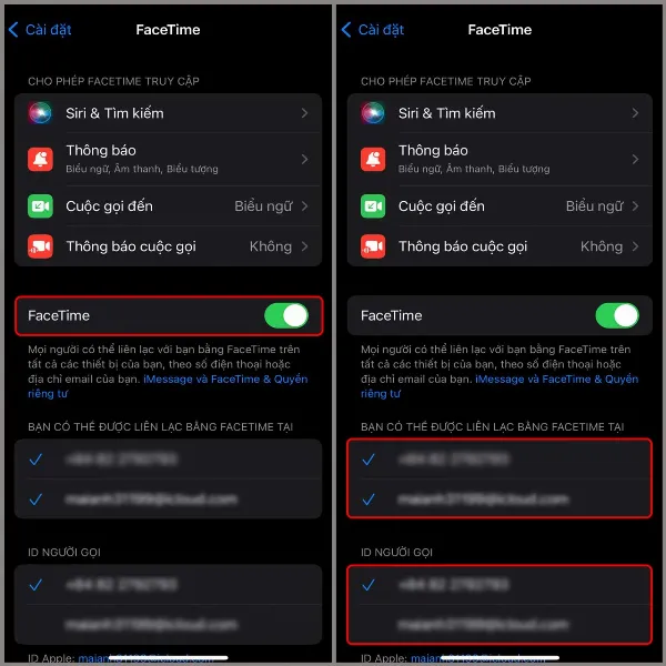 alt: Bật tính năng FaceTime