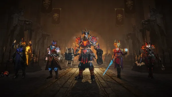 alt: Bảy lớp nhân vật trong Diablo Immortal