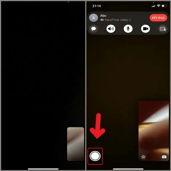 alt: Chụp ảnh Live Photos khi gọi FaceTime