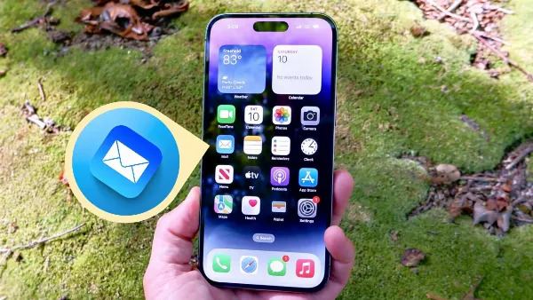 alt: Giao diện ứng dụng Mail trên iPhone với các tùy chọn đăng nhập