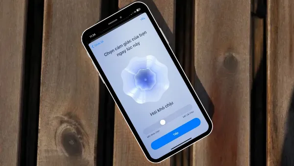 alt: Giao diện ứng dụng Sức khỏe trên iOS 17 cho phép người dùng chọn mức độ tâm trạng từ Rất khó chịu đến Rất dễ chịu