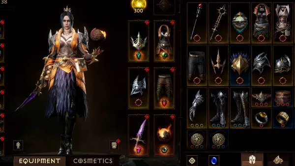 alt: Hệ thống trang bị trong Diablo Immortal