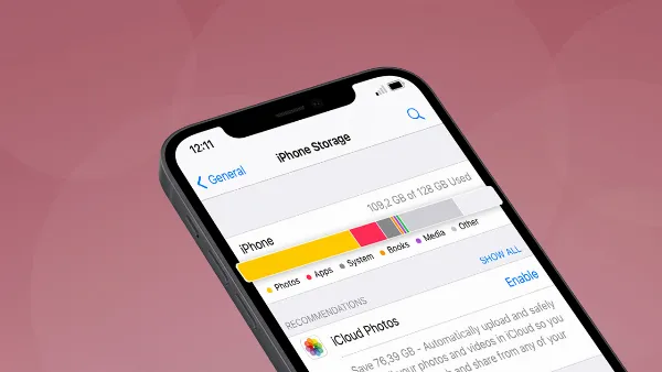 alt: Hình ảnh minh họa dung lượng lưu trữ trên iPhone, bao gồm phần dung lượng khác